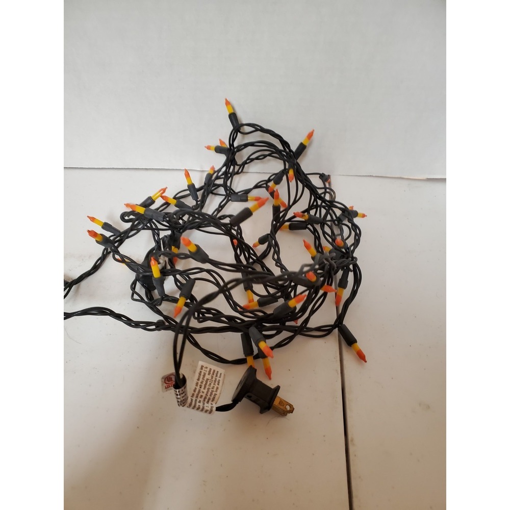 Sienna Halloween CANDY CORN 10.2 Foot String Lights: 50 Lights • Black String